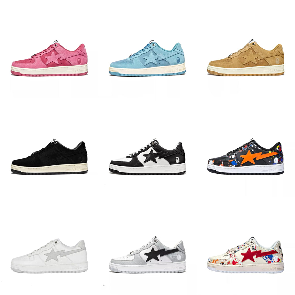Exclusive APEs Dunk Skateboard Youth Black PU Trendy Casual Vibe Contrast Low-Top Spring Wear Resistance Skate Shoes Collection