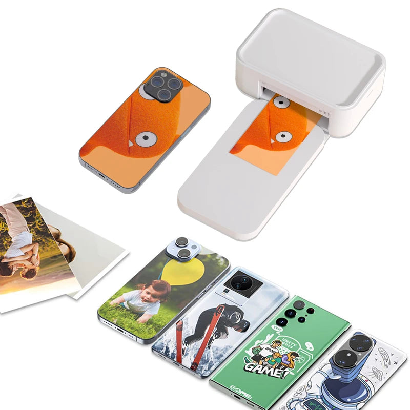 Mobile Skin Printer Printer Digital Instant Pocket Smartphone Mini Photo Printers Near Me for Mobile Phone 15 3D Printing Skin