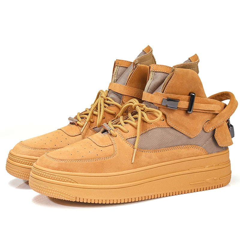 2023 Brand Logo Custom Designer Man Fashion Sports Sneakers Thick Sole High Top Skateboarding Shoes for Men