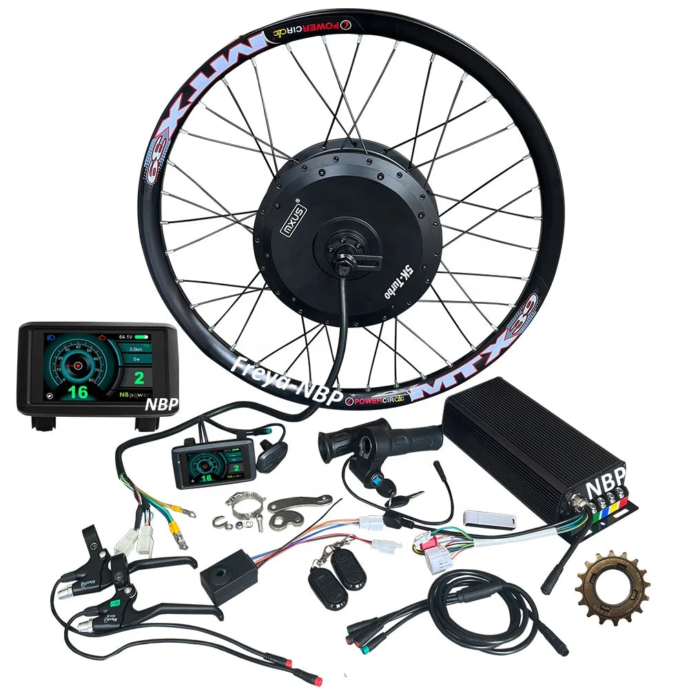 MXUS 72v 5000w 5k-turbo 3T 150mm  Electric Ebike Bicycle Hub Motor Waterproof Sabvoton 100A UKC1+ Rear Conversion Kits MTX Rim