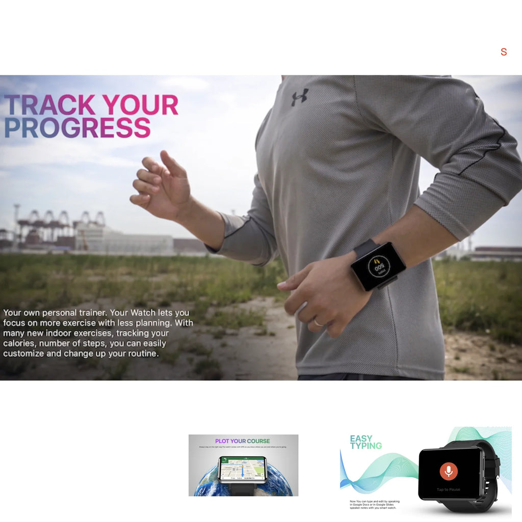 Hottest Selling  4g Android Smartwatch LTE Nano Sim Card 2.86 Inch 3+32GB 2024 Smart Watch Gps  Wifi  App Download DM100
