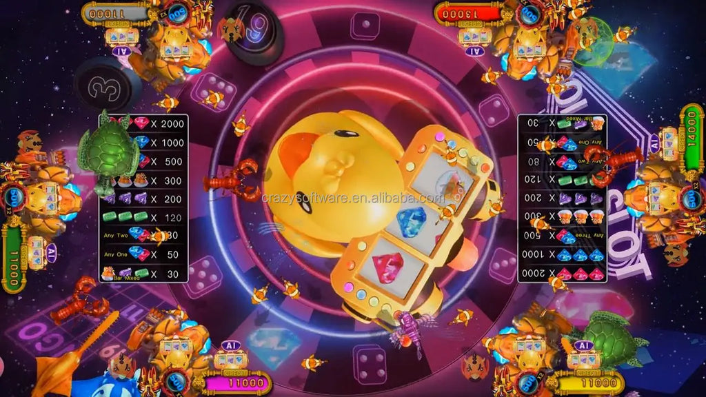 Fun & Exciting 4 Seaters Arcade Experience Multi-Player Arcade Machine Ocean King 3 Plus Devil Ducky