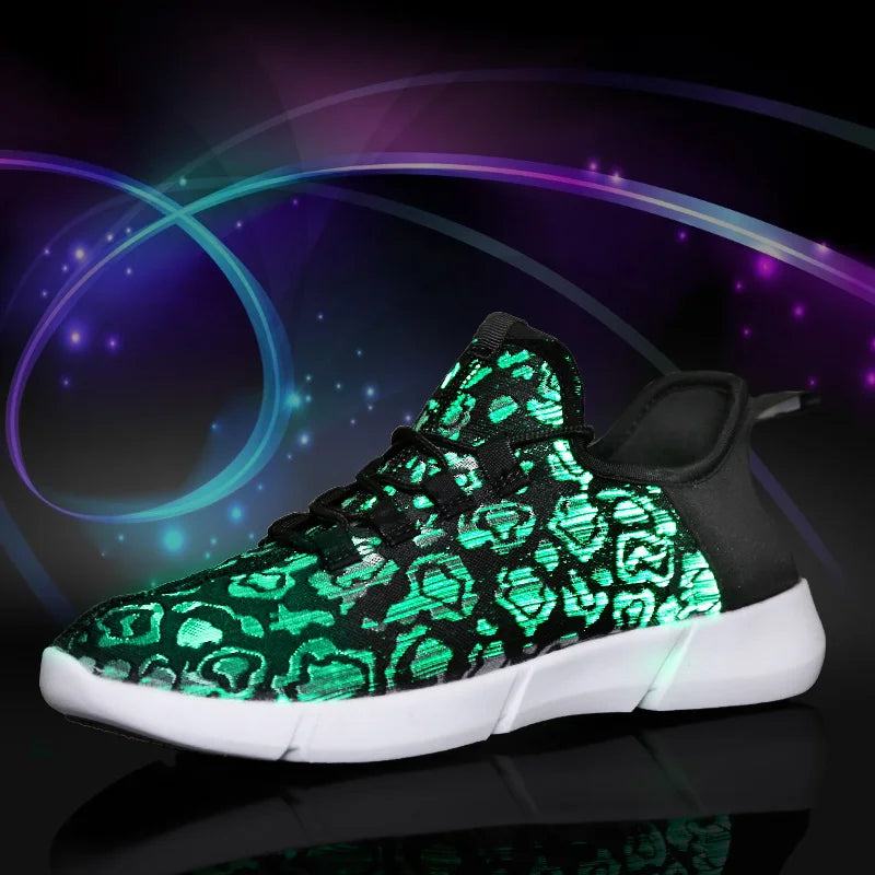 Size 26-46 Light up Led Sneaker with USB Charging Adult Flash Light Running Party Dance Luminous Shoes for Kids Ladies Men