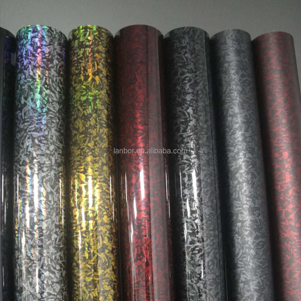 New Product 1.52*18M Self Adhesive Vehicle Wrap Decorative Films Forged Carbon Fiber Wrapping Vinyl