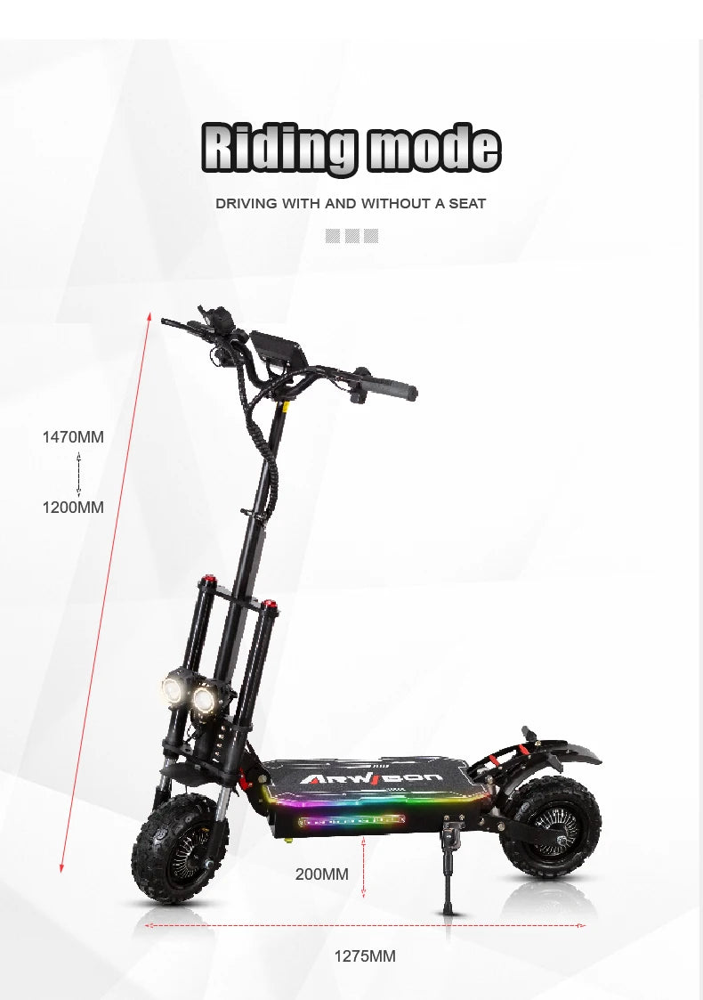 USA Warehouse Free Shipping 5600w Dual Motor 85km/h Scooters 60vBattery Long Range Off Road Electrical 5600W Electric Scooter