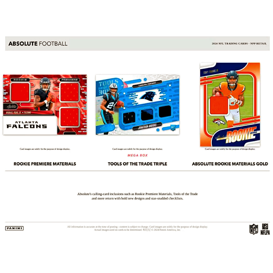 2024 NFL Panini Absolute Football Jumbo Value Fat Pack Cello Box