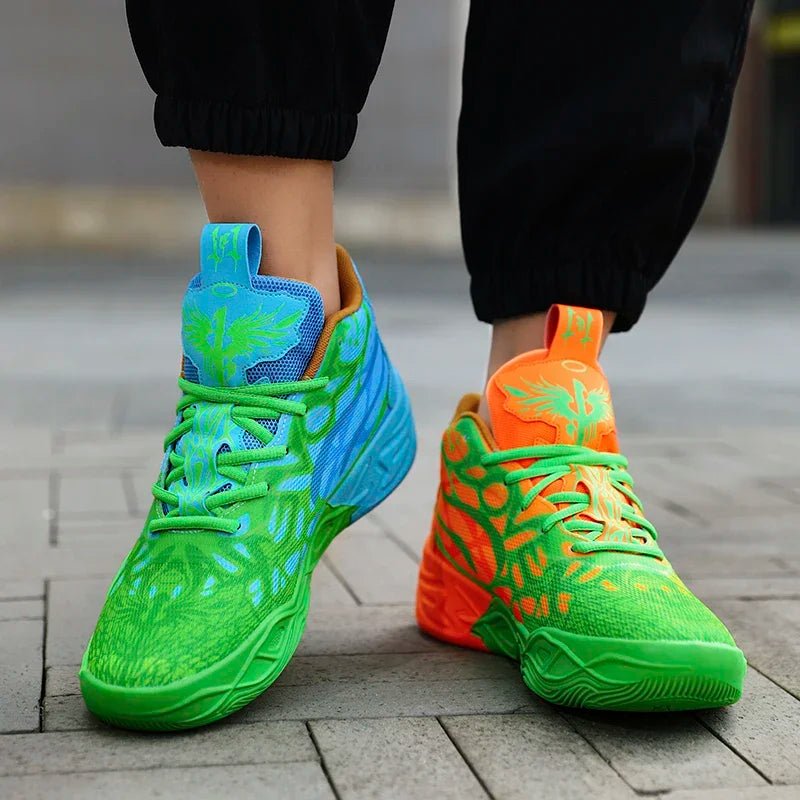 Men's Basketball Shoes Breathable Cushioning Non-Slip Wearable Runing Shoes Gym Training Athletic Basketball Sneakers for Women