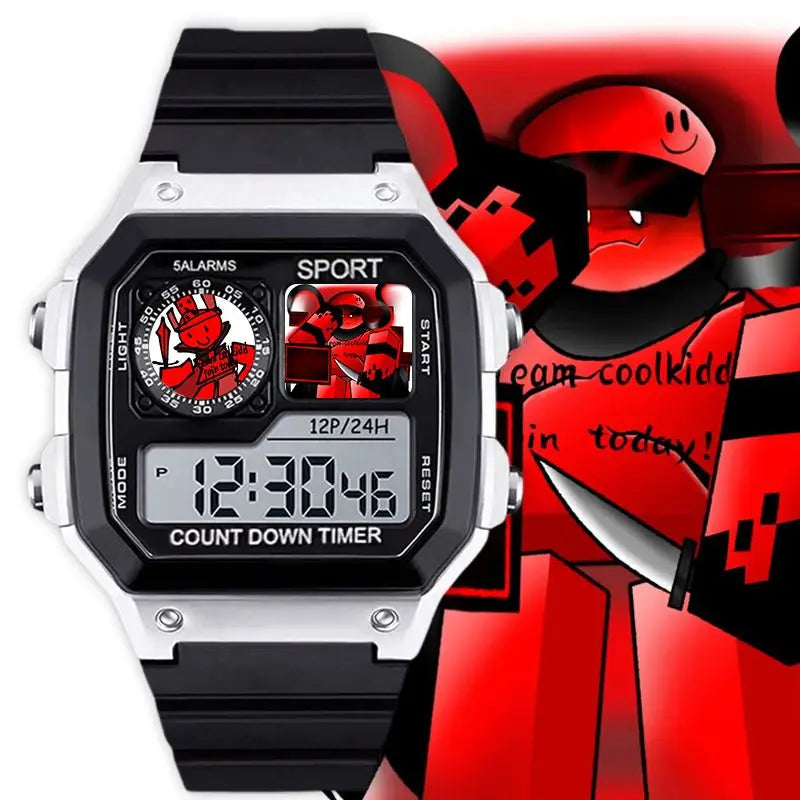 Roblox Watch Creative Personality Cool High-value Casual All-match Waterproof Multifunctional Sports Digital Electronic Watch