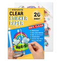 20 Sheets A4 Size Printable Clear Sticker Self-Adhesive Paper Waterproof Transparency Vinyl Sticker Only For Laser Printer