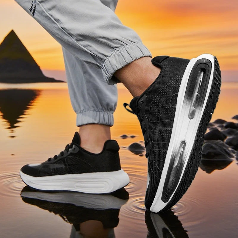 Casual Sneakers Air Cushion Running Shoes Jogging Marathon Men Sports Breathable Lightweight Comfortable Nonskid Leisure Nk Shoe