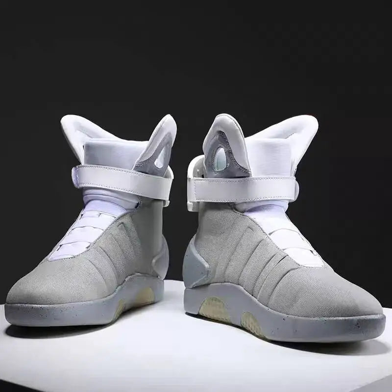 Basketball Light Sneakers "back To Future" Led Glowing For Men Cosplay High Top Shoes Men Dance Shoes Zapatillas Hombre