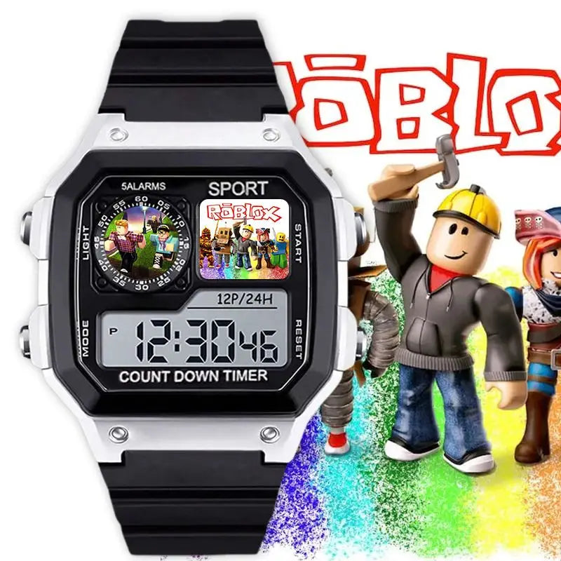 Roblox Watch Creative Personality Cool High-value Casual All-match Waterproof Multifunctional Sports Digital Electronic Watch