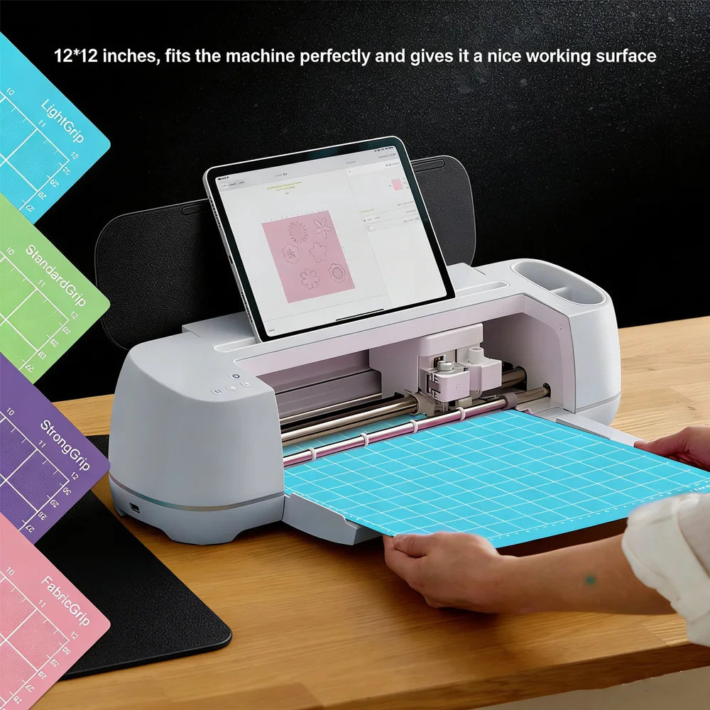 3/4 Pack 12x12 Inch Portable Replacement Cutting Mat for Cricut, Strong Adhesive PVC Material for Cameo Silhouette, Perfect for