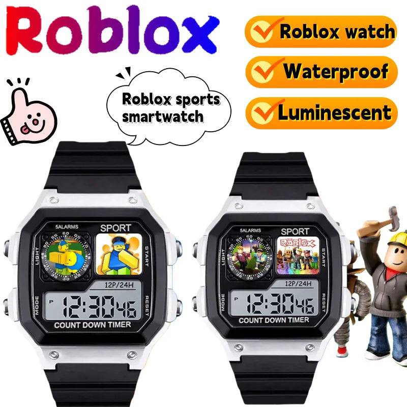 Roblox Watch Creative Personality Cool High-value Casual All-match Waterproof Multifunctional Sports Digital Electronic Watch