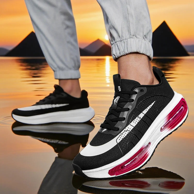 Casual Sneakers Air Cushion Running Shoes Jogging Marathon Men Sports Breathable Lightweight Comfortable Nonskid Leisure Nk Shoe