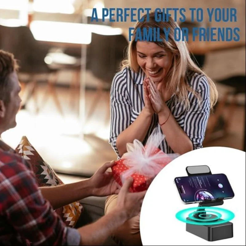 Wireless Audio Bluetooth Speaker Power Bank, 5 in 1 Emergency Charging LEDPhone Holder Festival Gifts for Friend Family