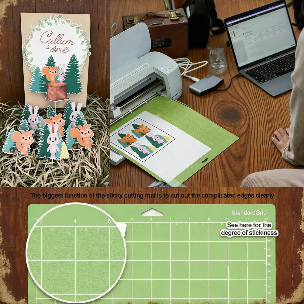 3/4 Pack 12x12 Inch Portable Replacement Cutting Mat for Cricut, Strong Adhesive PVC Material for Cameo Silhouette, Perfect for