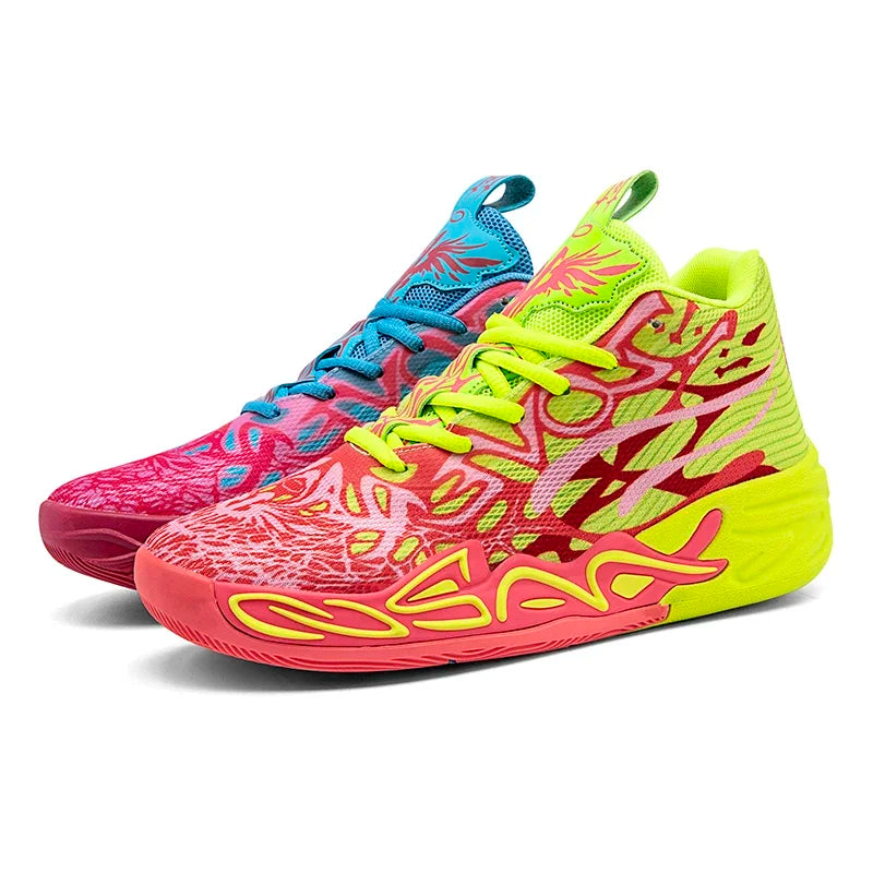 Men's Basketball Shoes Breathable Cushioning Non-Slip Wearable Runing Shoes Gym Training Athletic Basketball Sneakers for Women