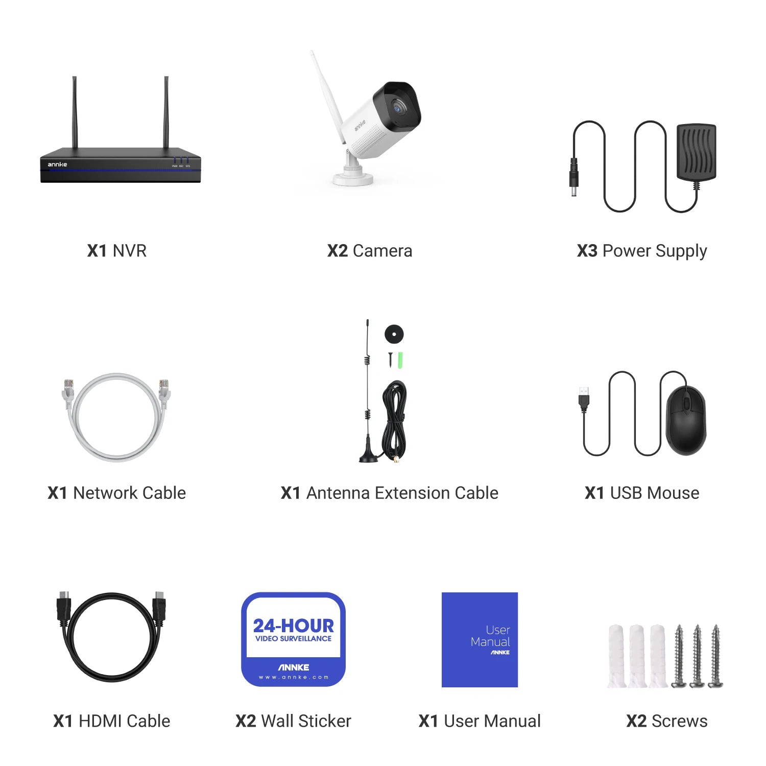 Annke 8MP Wireless CCTV System 16CH NVR Video Surveillance Kit Two Way Audio poe camera 2/4/6 PCS 4K Wifi security camera