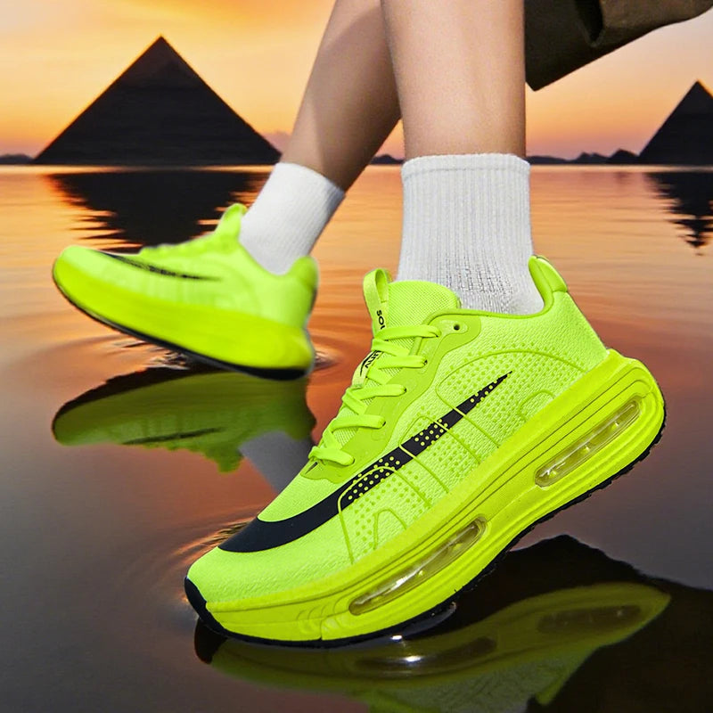 Casual Sneakers Air Cushion Running Shoes Jogging Marathon Men Sports Breathable Lightweight Comfortable Nonskid Leisure Nk Shoe