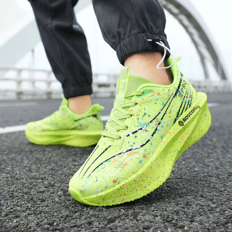 Men's Sneakers Trend Walking Speciality Carbon Board Marathon Sports Shoes Male Running Athletic Nonskid Sneakers﻿ For Women