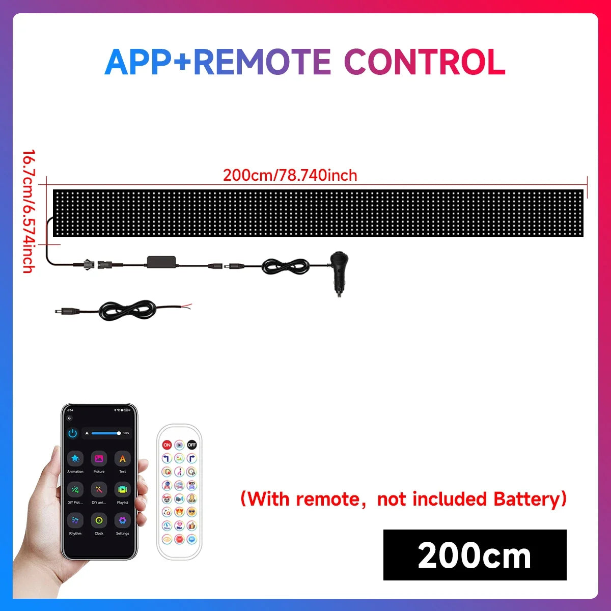 APP Remote Control Truck Car Devil Eye LED Pixel Panel Light Multi-Functional Decorative Lights For Board Windshield 12V 24V