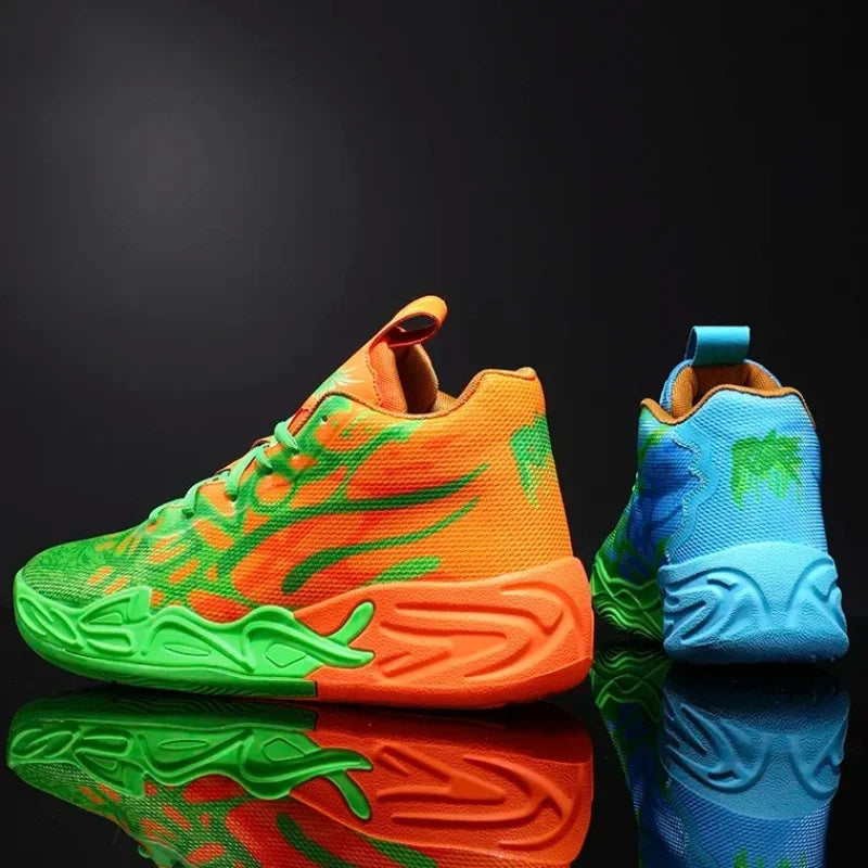 Men's Basketball Shoes Breathable Cushioning Non-Slip Wearable Runing Shoes Gym Training Athletic Basketball Sneakers for Women