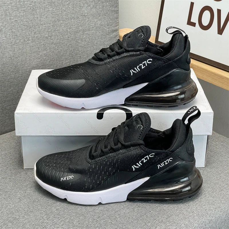 2026 New Black Chunky Tire Sneakers Unisex Retro Mesh Breathable Dad Shoes Height Increasing Wear-resistant