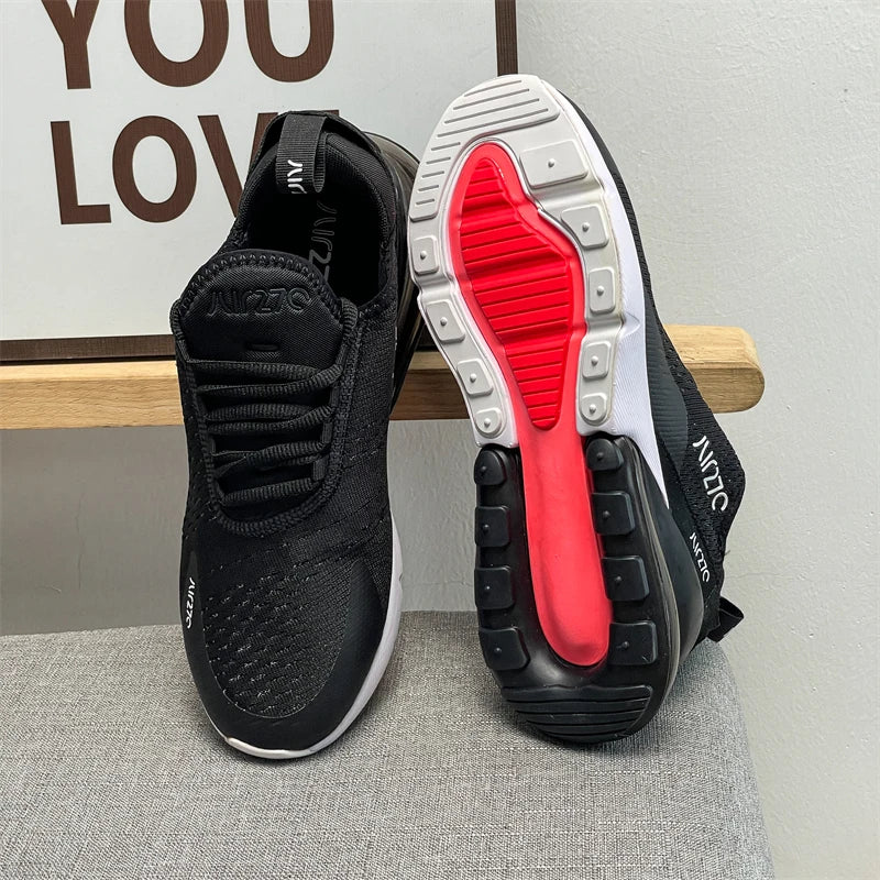 2026 New Black Chunky Tire Sneakers Unisex Retro Mesh Breathable Dad Shoes Height Increasing Wear-resistant