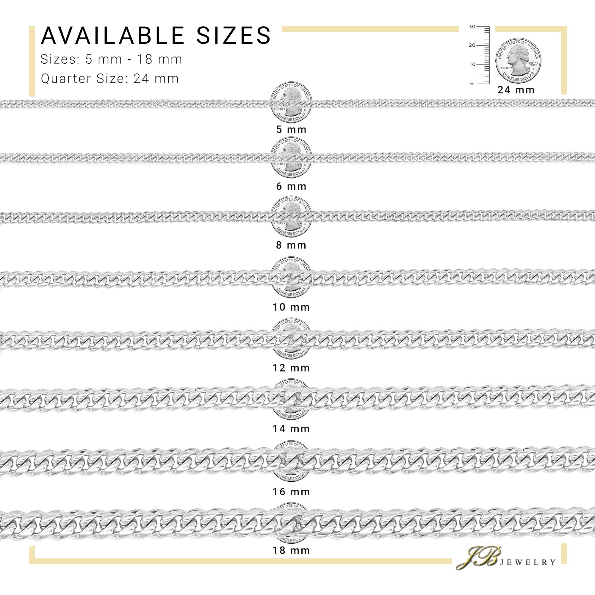 Silver Cuban Link Stainless Steel Necklace 30"