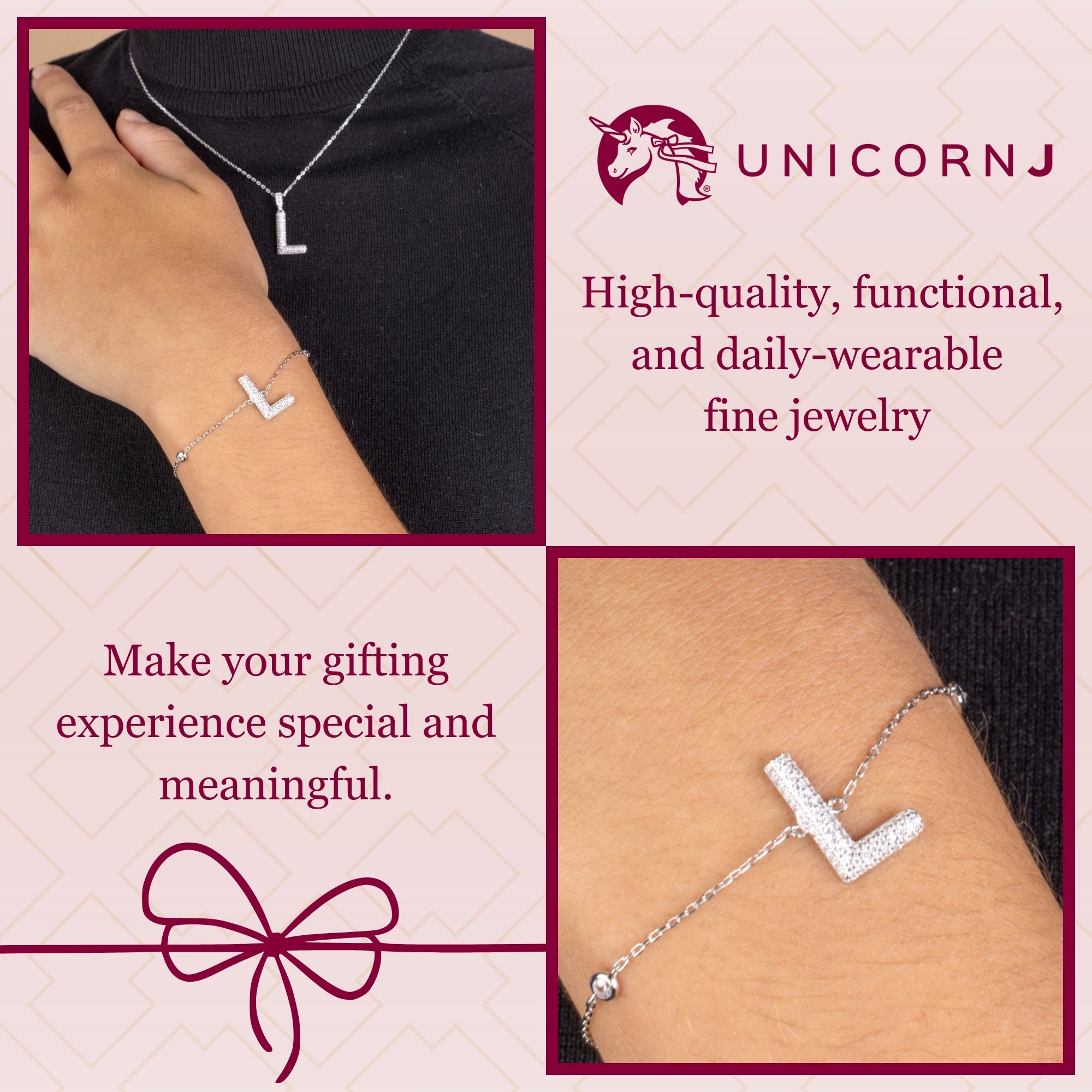 Initial Bracelet in Sterling Silver