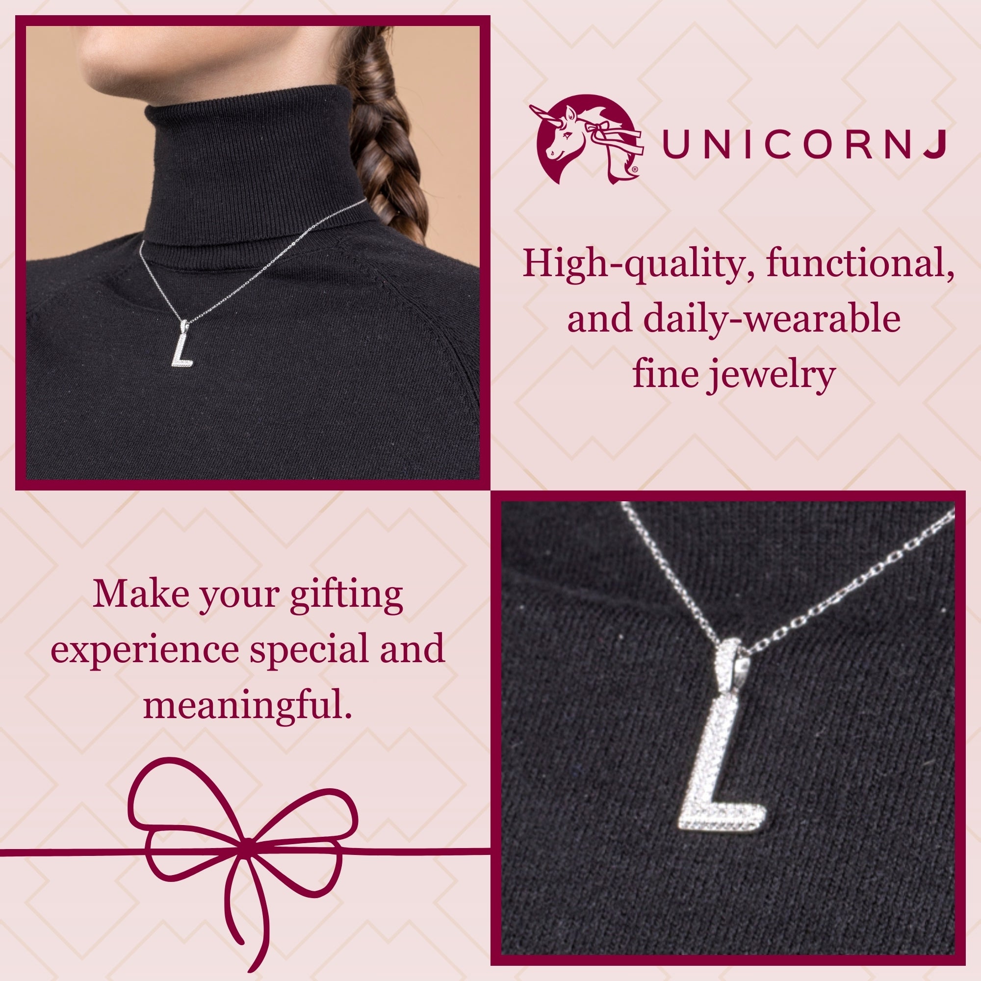 Initial Necklace in Sterling Silver