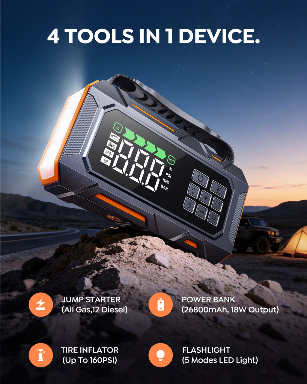 【New Arrivals】Buture Beta09 Jump Starter 8000A All‑in‑One Roadside Power Pack