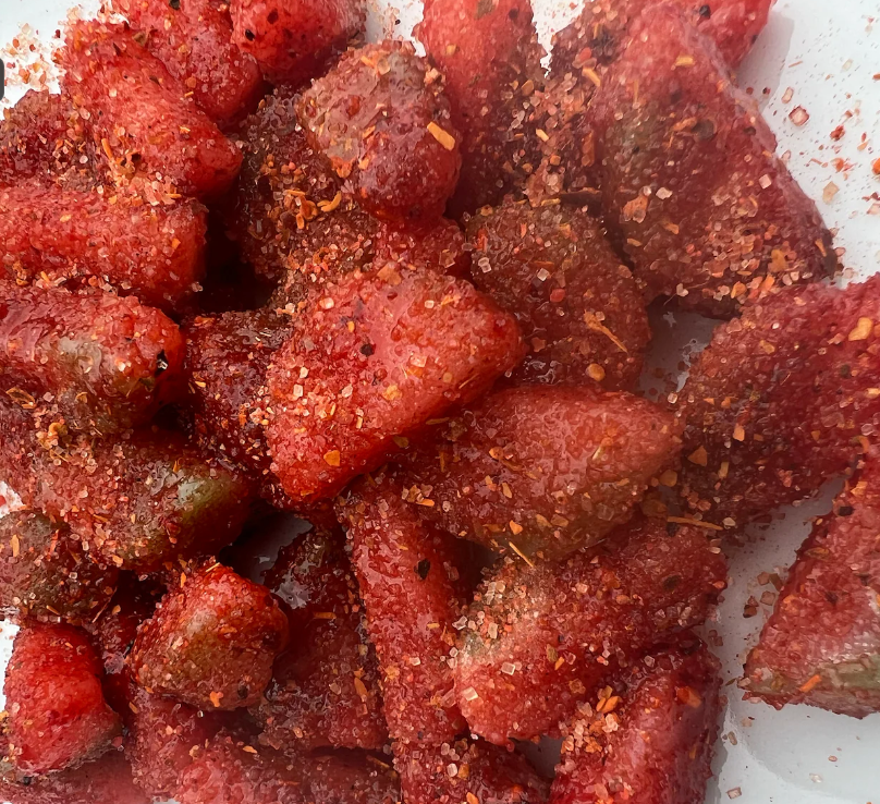 Fiesta Watermelon Slices in Chamoy: A Sweet and Spicy Adventure!